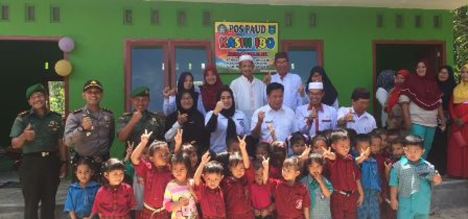 Kapolsek Namang hadiri Peresmian Gedung PAUD Kasih Ibu Desa Belilik Oleh Bupati Bateng
