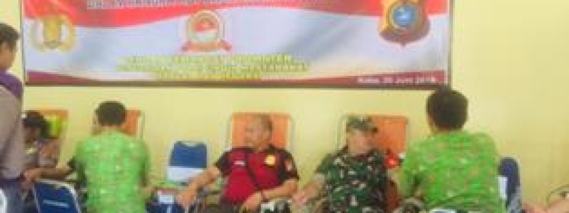 Polres Bangka Tengah Gelar Donor Darah Pada Rangkaian HUT Bhayangkara Ke 73