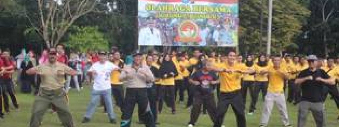 Olahraga Bersama TNI POLRI ASN dan Masyarakat Bangka tengah Meriah