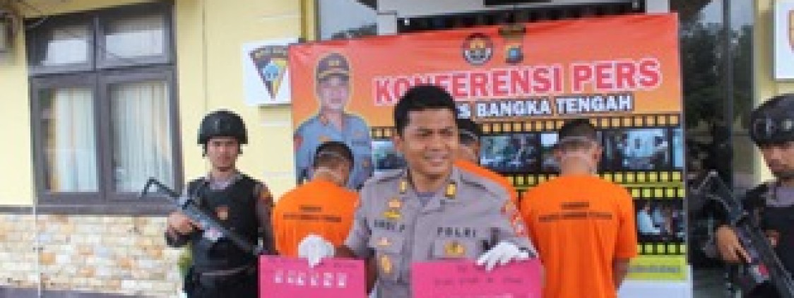 Polres Bangka tengah Tangkap Pengedar Sabu-sabu Di kalangan Pekerja Tambang
