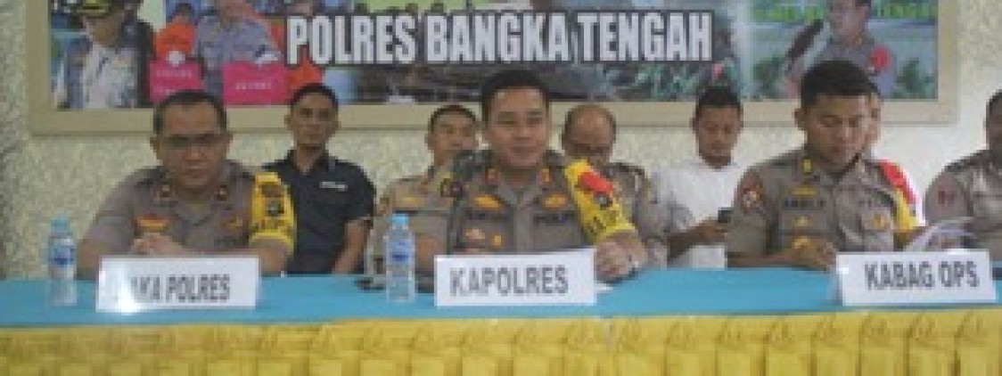Polres Bangka tengah Gelar Konferensi Pers Akhir tahun 2019