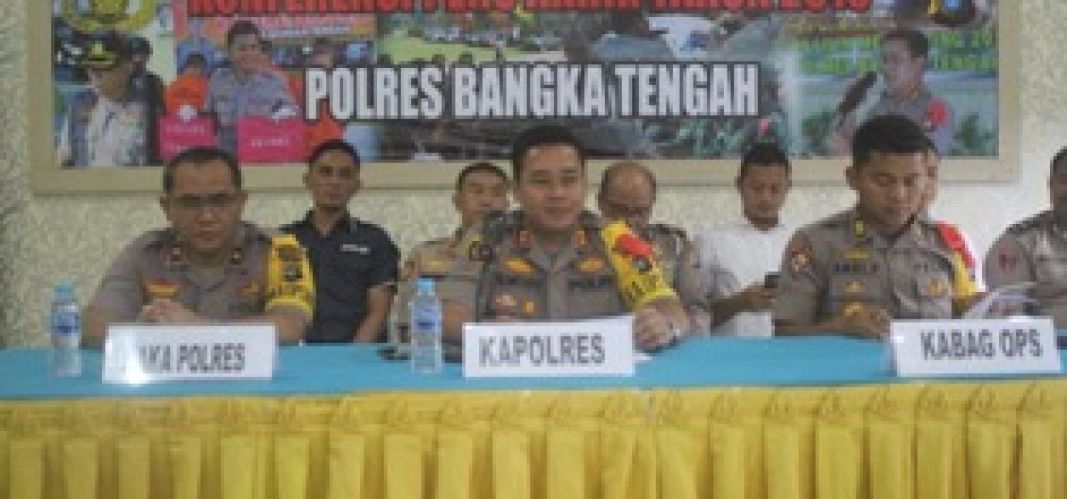 Polres Bangka tengah Gelar Konferensi Pers Akhir tahun 2019