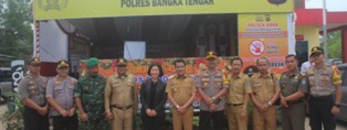 Kapolres Bersama Wakil Bupati dan Ketua DPRD Bangka tengah Pantau Kesiapan Pos Pengamanan Natura