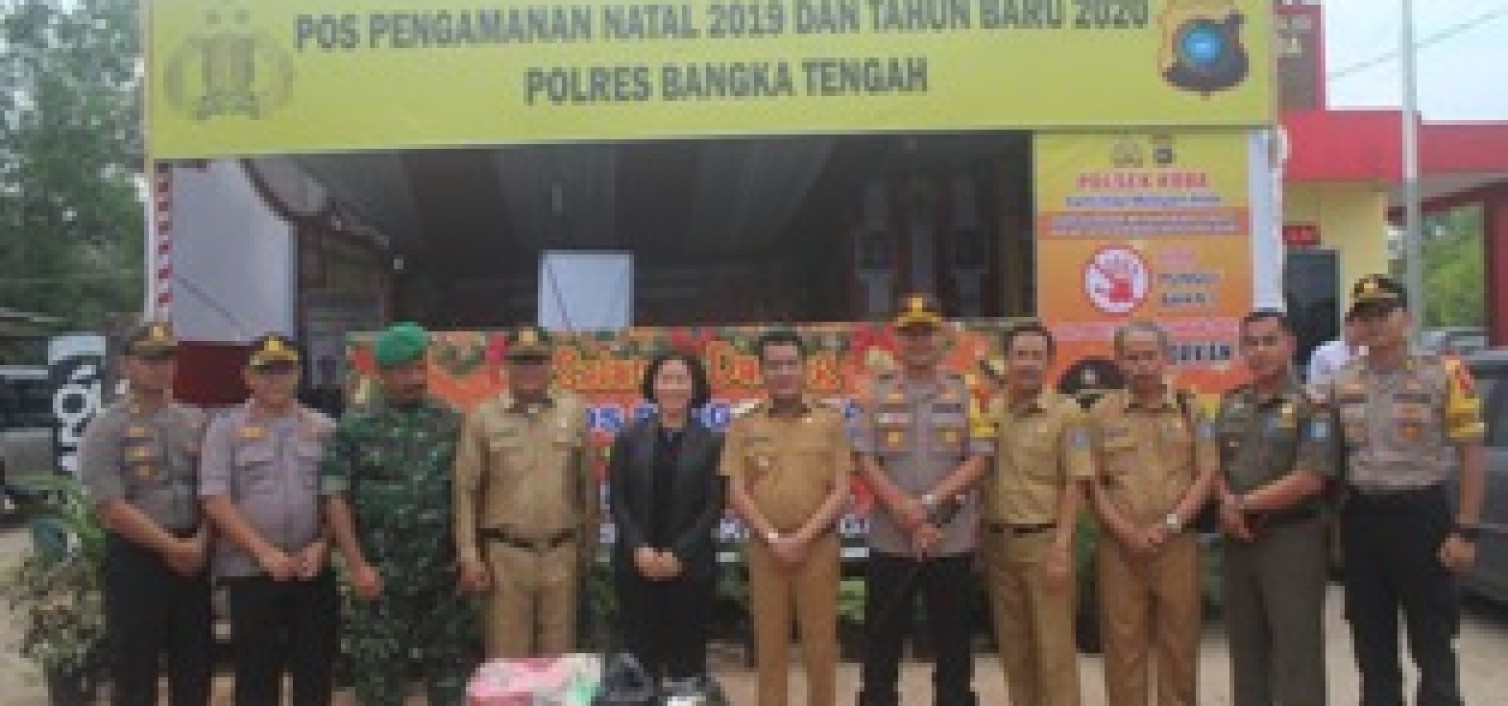 Kapolres Bersama Wakil Bupati dan Ketua DPRD Bangka tengah Pantau Kesiapan Pos Pengamanan Natura