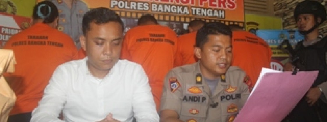 Meresahkan Masyarakat, Lima Penjudi Diringkus Polres Bangka tengah