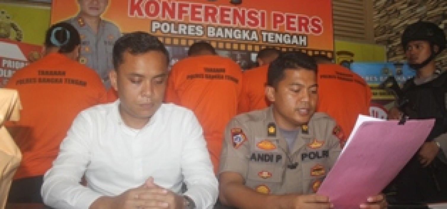 Meresahkan Masyarakat, Lima Penjudi Diringkus Polres Bangka tengah