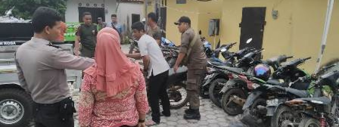 Polsek Koba Amankan 18 unit motor Di Duga Milik Pelaku Penjarahan Kobatin