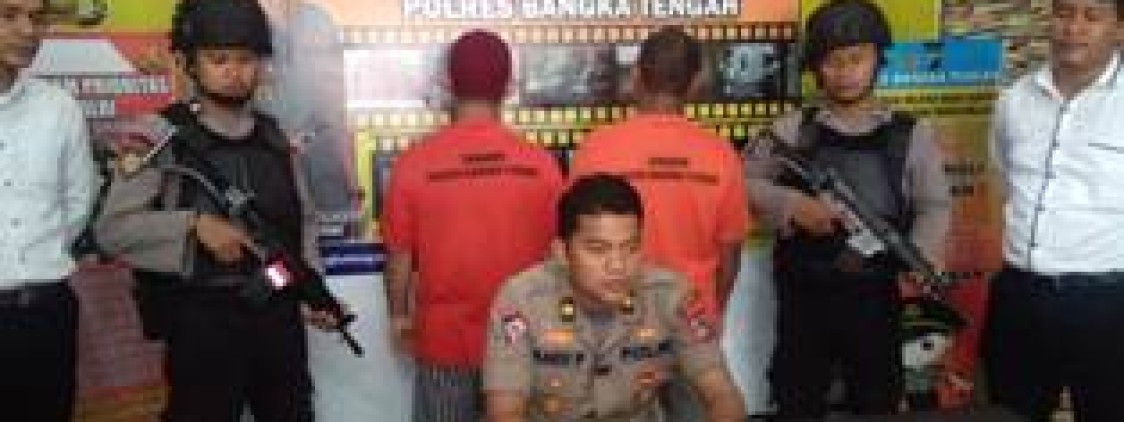 Polres Bangka tengah Tangkap Pengedar Narkotika Dikalangan Penambang