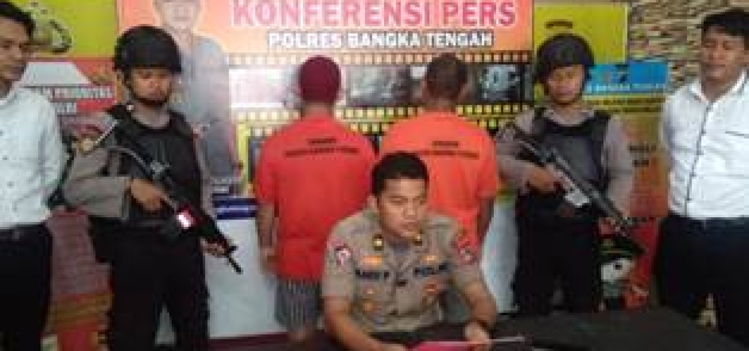 Polres Bangka tengah Tangkap Pengedar Narkotika Dikalangan Penambang