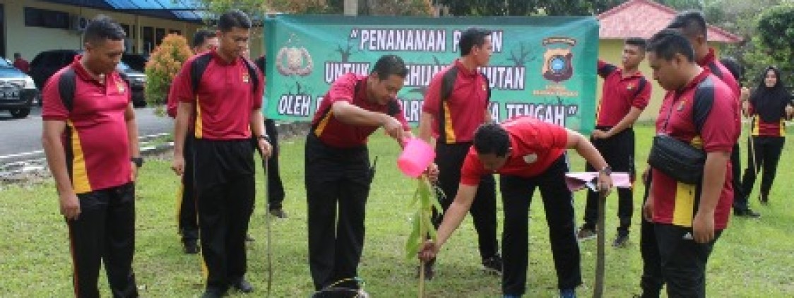 Polres Bangka Tengah Terus Lakukan Penghijauan