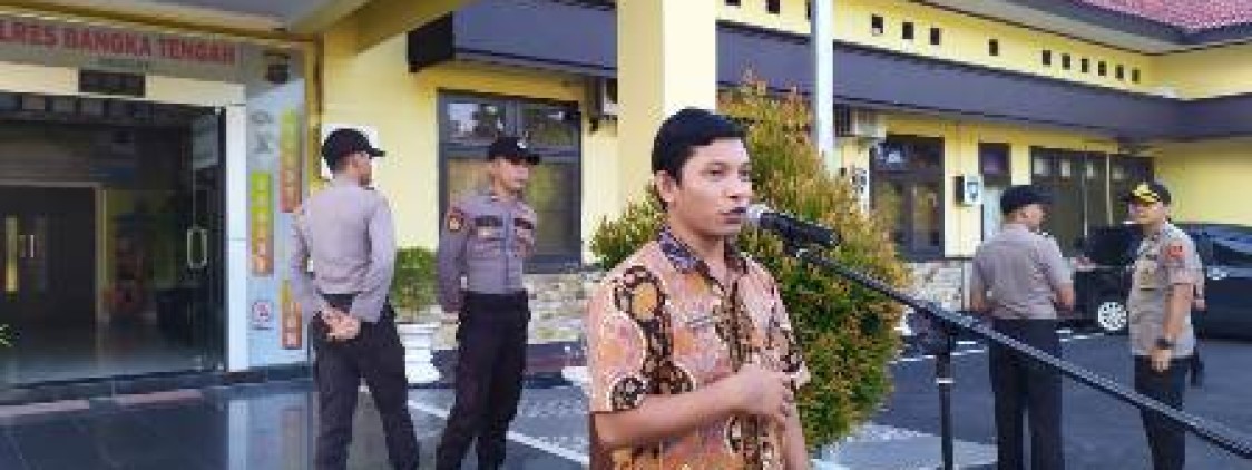 dr. Rickson Matondang Sosialisasikan Cegah Tangkal Virus Covid 19 Kepada Personil Polres Bangka Tengah