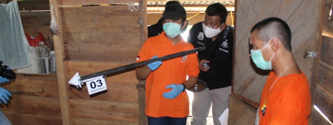 Didampingi Jaksa, Penyidik Gelar Rekontruksi Pembunuhan Di Belilik