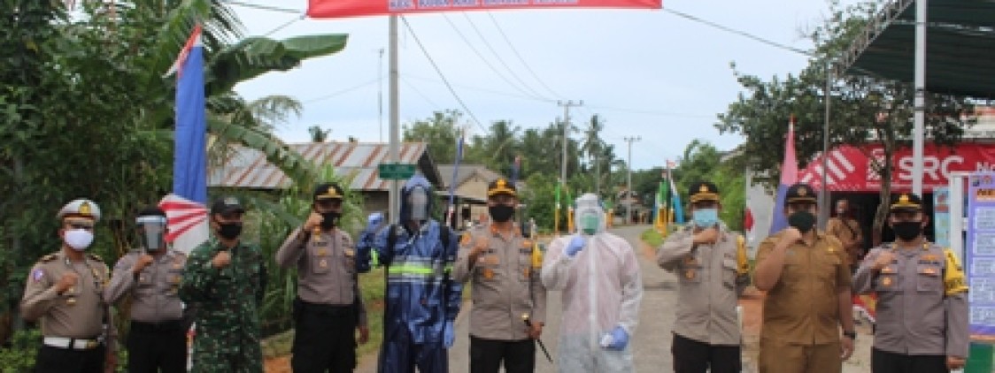 Kapolres bangka tengah lakukan pengecekan  kesiapan Kampung Tegep Mandiri di Desa Kurau Barat