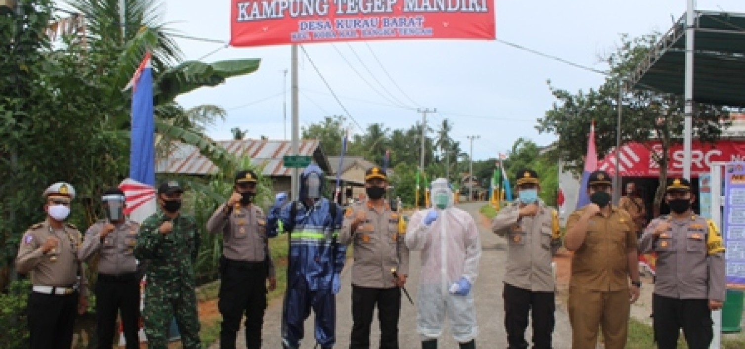 Kapolres bangka tengah lakukan pengecekan kesiapan Kampung Tegep Mandiri di Desa Kurau Barat
