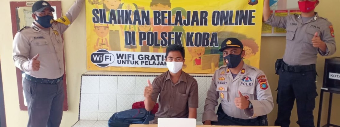 Polsek koba sediakan wifi gratis untuk pelajar