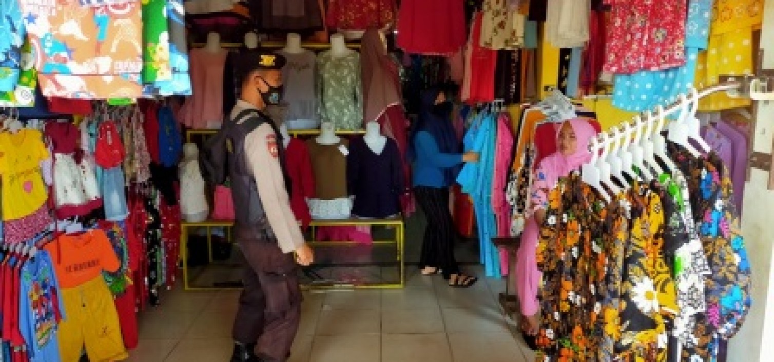 cegah covid-19, sat sabhara polres bateng sosialisasi protokol kesehatan 3 M