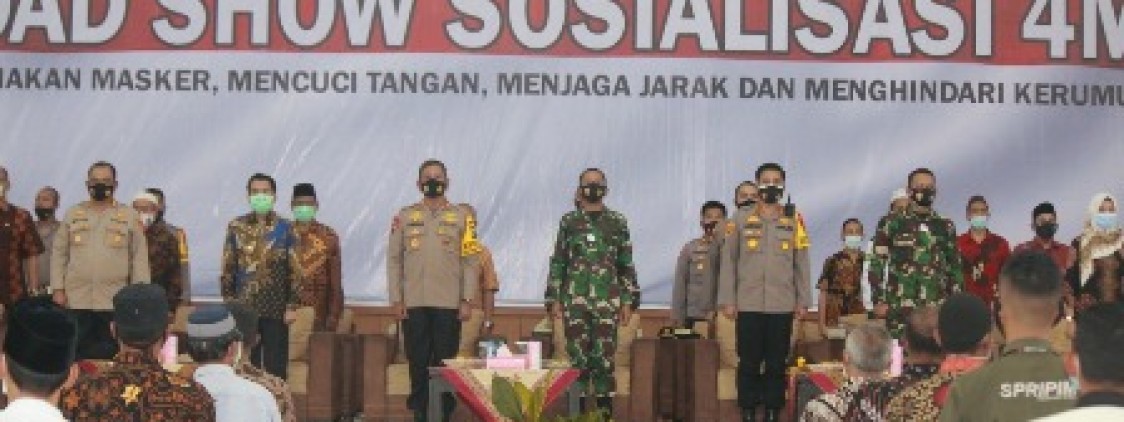 Road Show 4M di Bateng, Kapolda Tekankan Prokes Di Pasar dan Tempat Ibadah