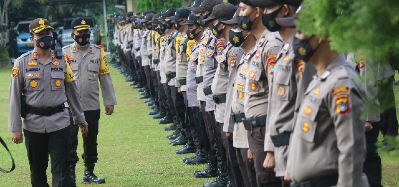 Kapolres Bateng Lepas Personil Pengamanan TPS di Kabupaten bangka tengah