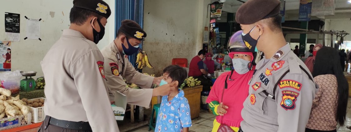 Cegah covid-19, polres Bangka tengah bersama TNI dan Pol PP gelar Ops Yustisi