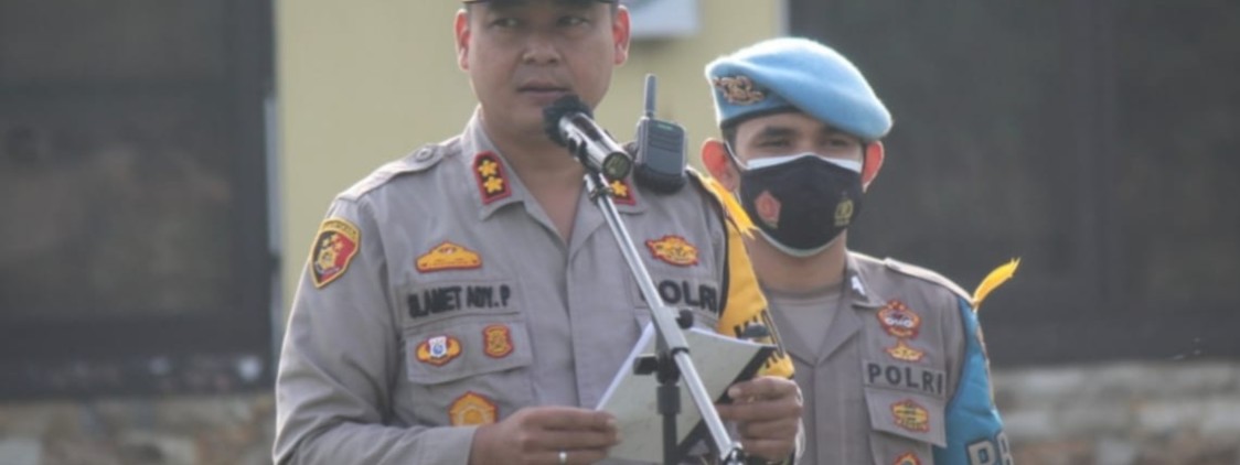 Kapolres Bateng pimpin Apel Gelar Kesiapan Bhabinkamtibmas dan Tenaga Kesehatan sebagai Tracer dan Vaksinator Covid-19