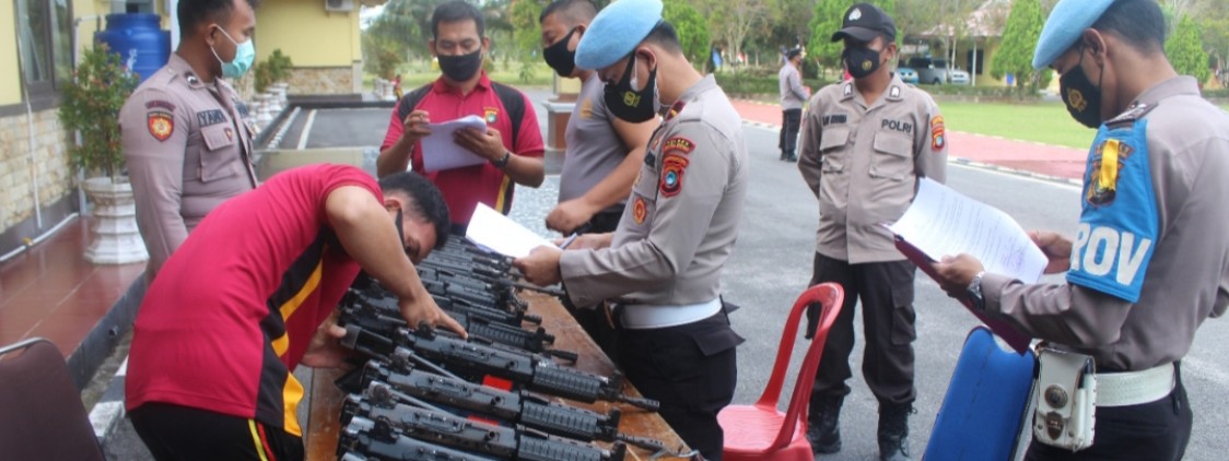 Cegah Penyalahgunaan Senpi, Propam Polres Bateng Lakukan Pengecekan