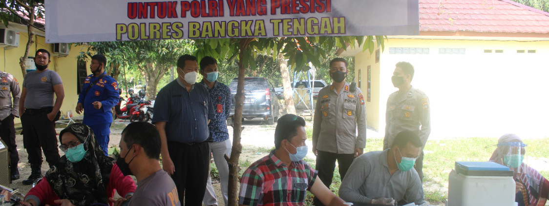 Sebanyak 106 personil polres Bateng disuntik vaksinasi tahap 2