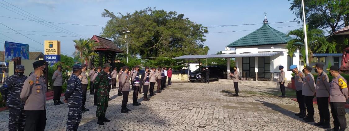 Cegah Covid-19, WakaPolda Babel lakukan kunjungan ke Polsek jajaran.