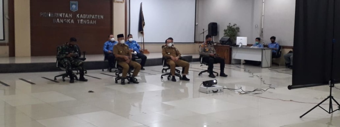 Kapolres Bateng Bersama Forkopimda Bateng Ikuti Giat Arahan Presiden RI Melalui Virtual
