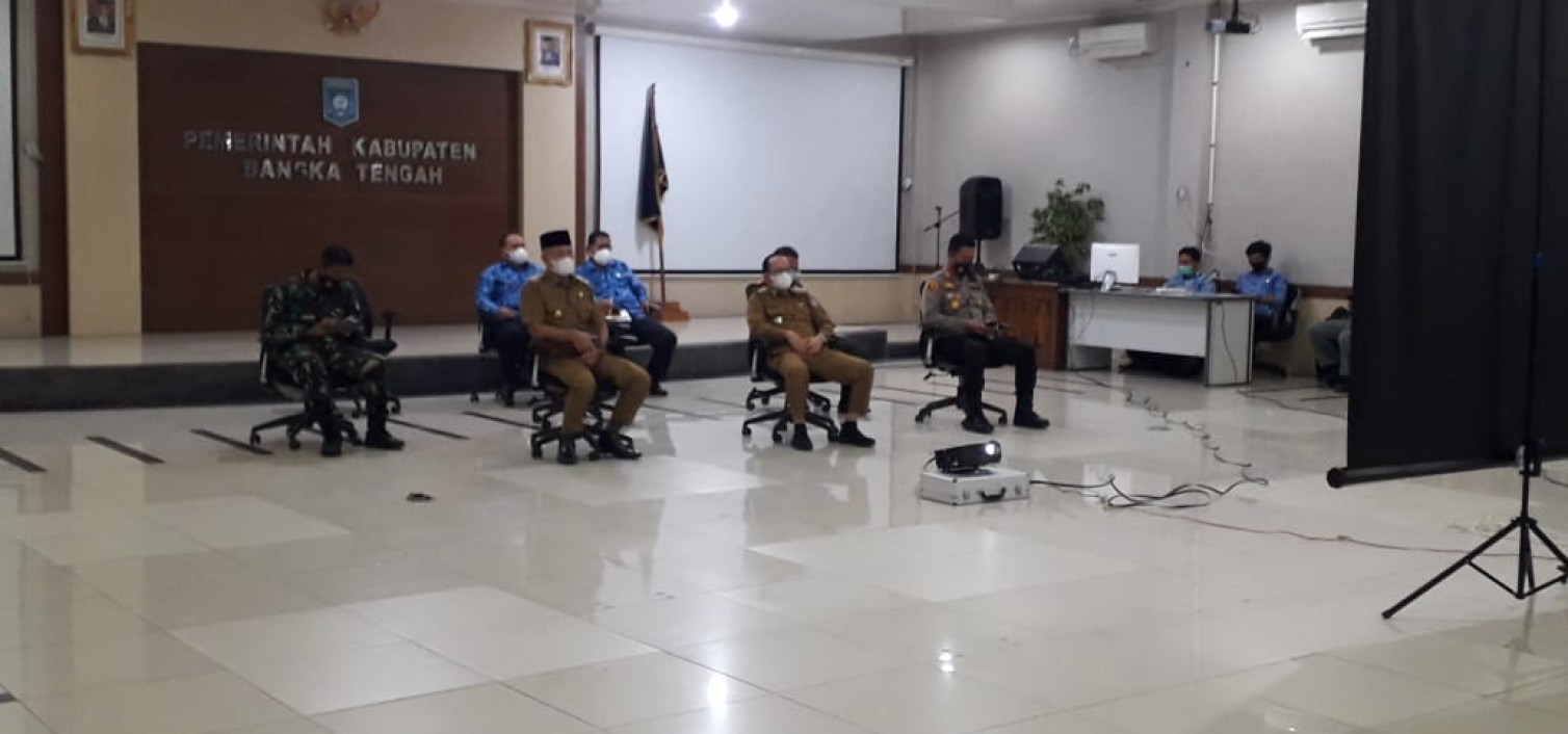Kapolres Bateng Bersama Forkopimda Bateng Ikuti Giat Arahan Presiden RI Melalui Virtual