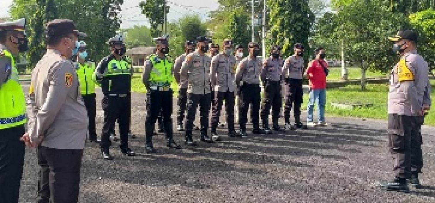 Puluhan Personil polres Bateng diterjukan dalam pelantikan pilkades