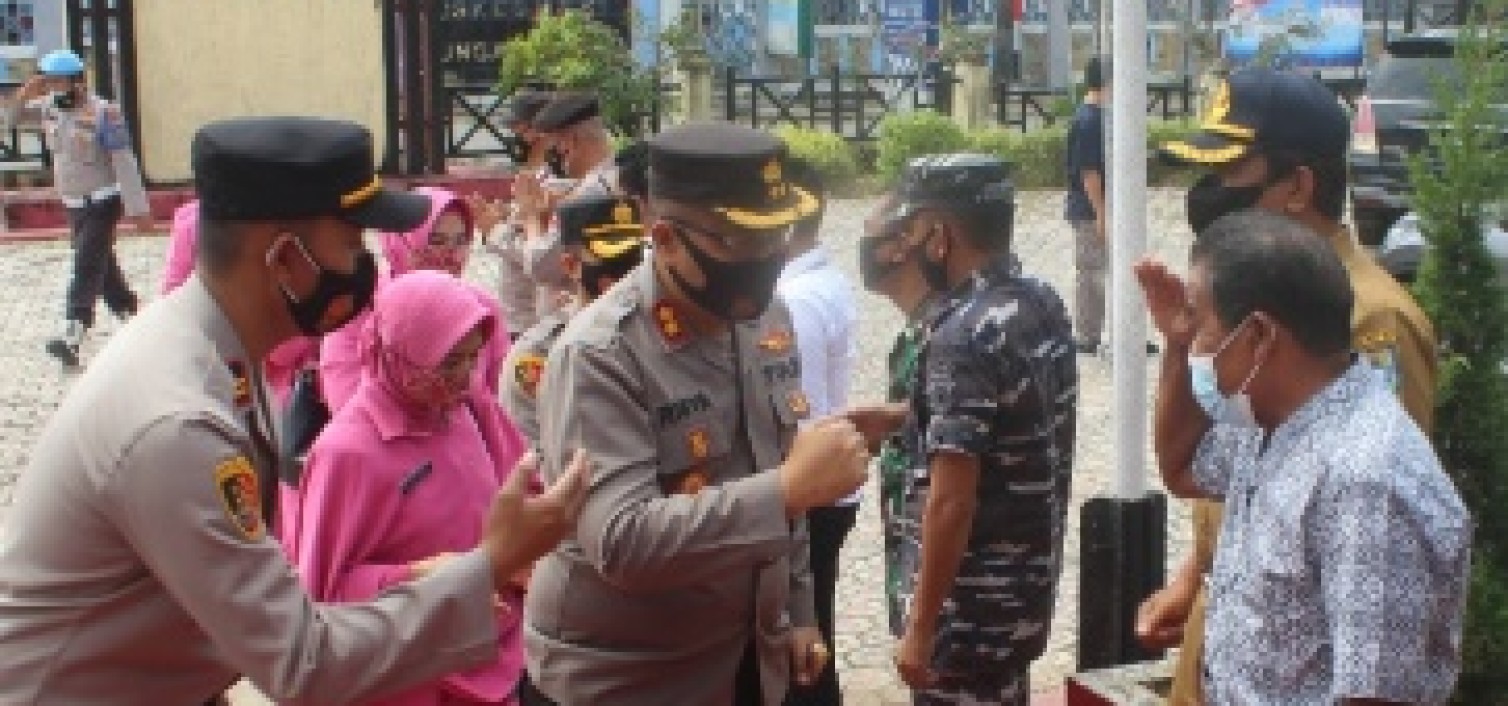 Kunker Polsek sungai selan, Kapolres Janji beri reward bagi desa 100% vaksin