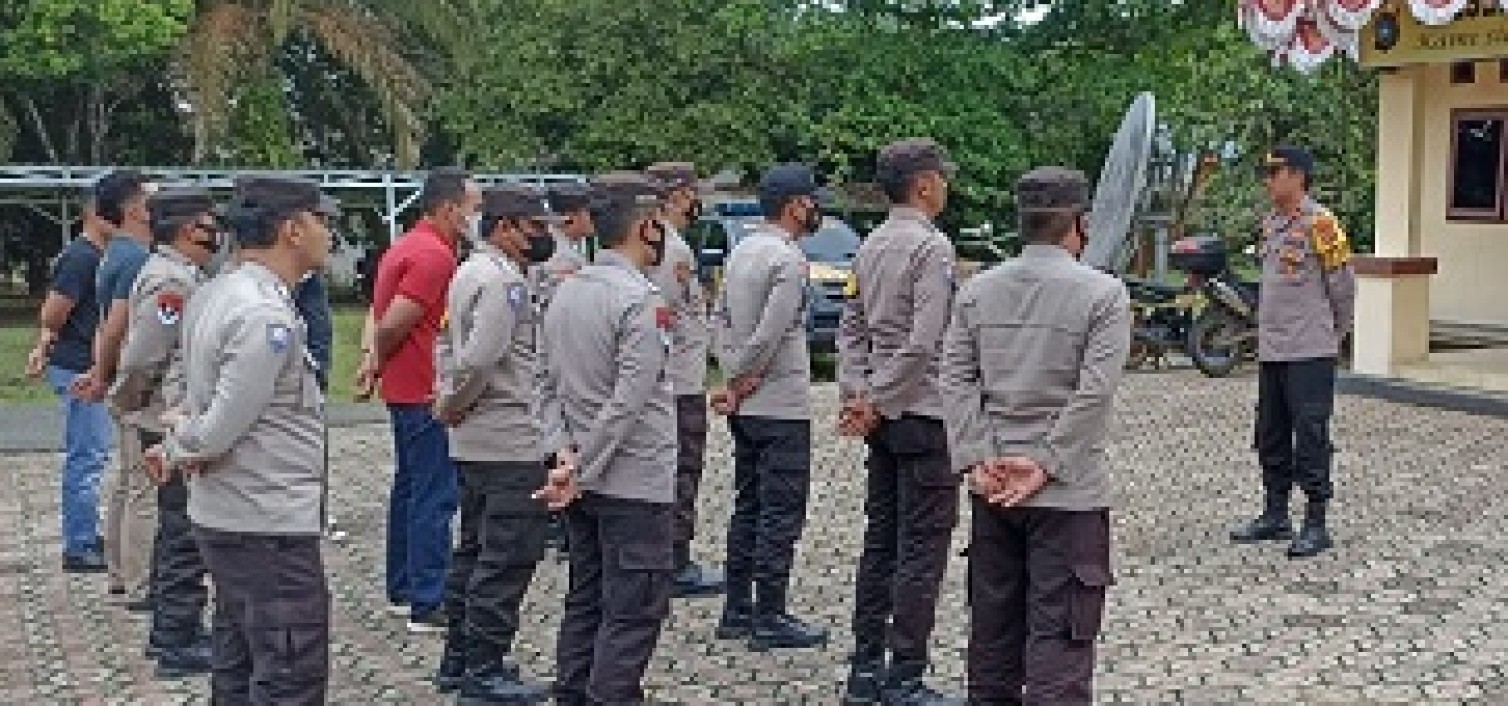 Ingatkan tupoksi Kapolsek Simpang Katis pimpin apel pagi di Polsek Simpang Katis