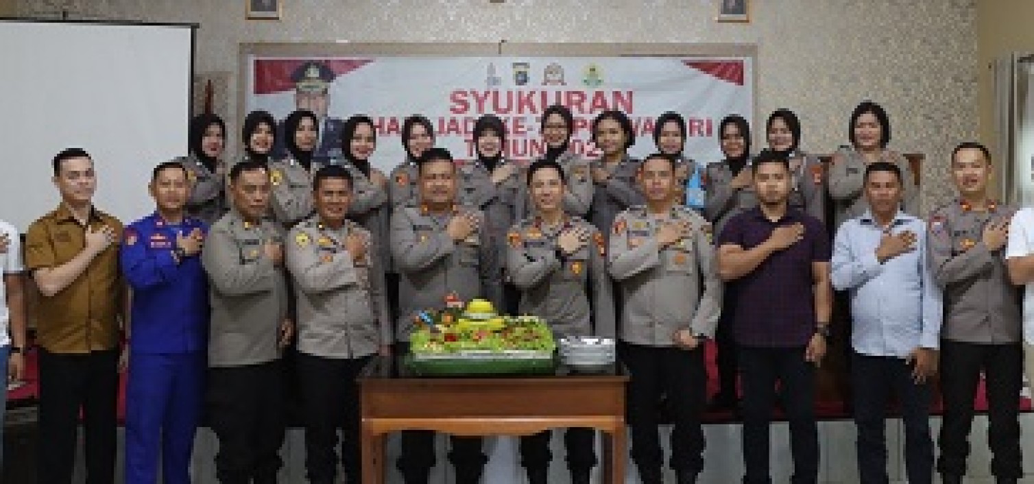 Peringati HUT Polwan ke 74 tahun 2022 Polres Bangka Tengah gelar syukuran