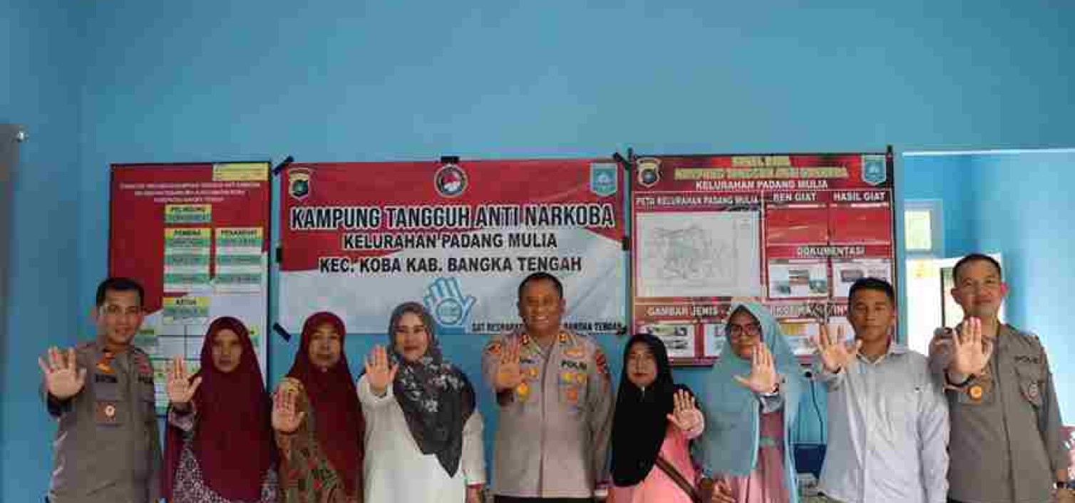 Kelurahan Padang Muliya Kec. Koba dicanangkan jadi kampung tangguh anti narkoba.