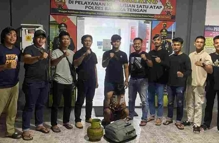 “Curi tabung gas dan hp di eks perubahan Kobatin Jesen dicokok tim cobra Polres Bangka Tengah”