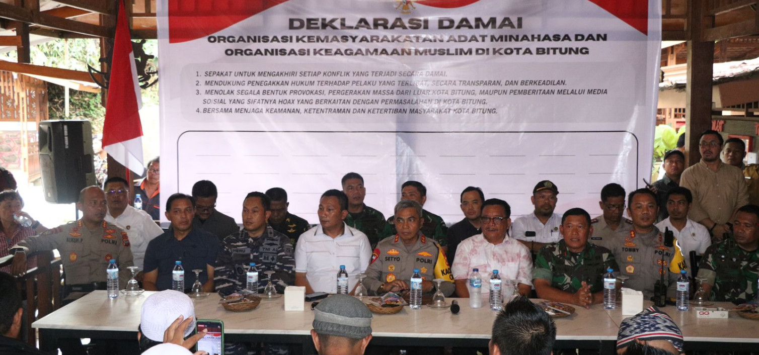 Seluruh Elemen Masyarakat Deklarasi Ciptakan Bitung Damai