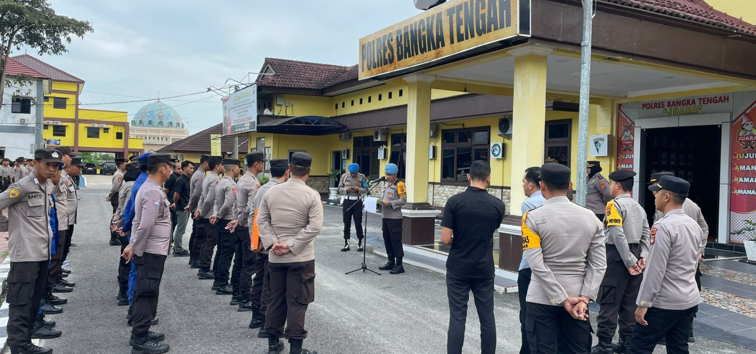 Polres Bangka Tengah Siap Mengamankan Masa Kampanye Pemilu 2024.