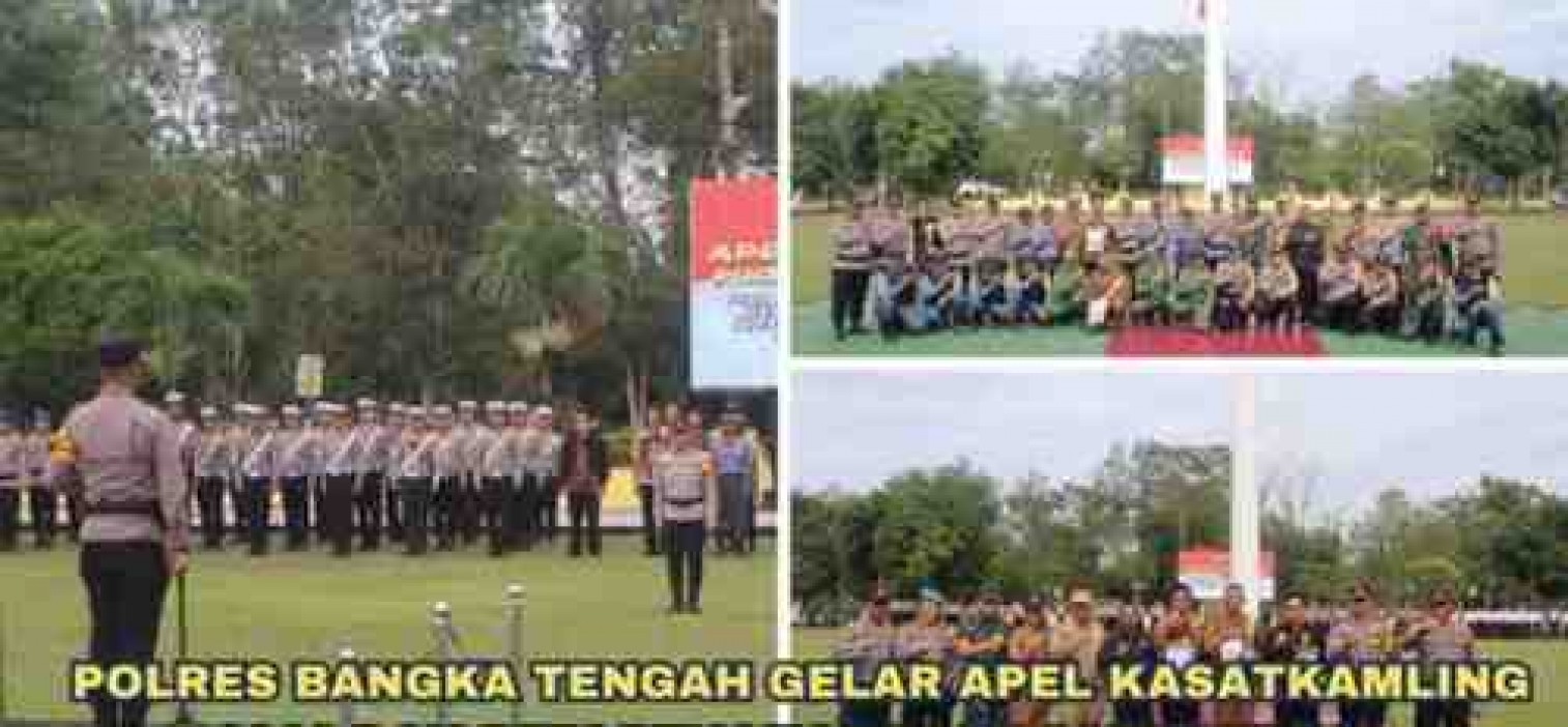 POLRES BANGKA TENGAH GELAR APEL KASATKAMLING 2024 DAN BERI PENGHARGAAN SATKAMLING