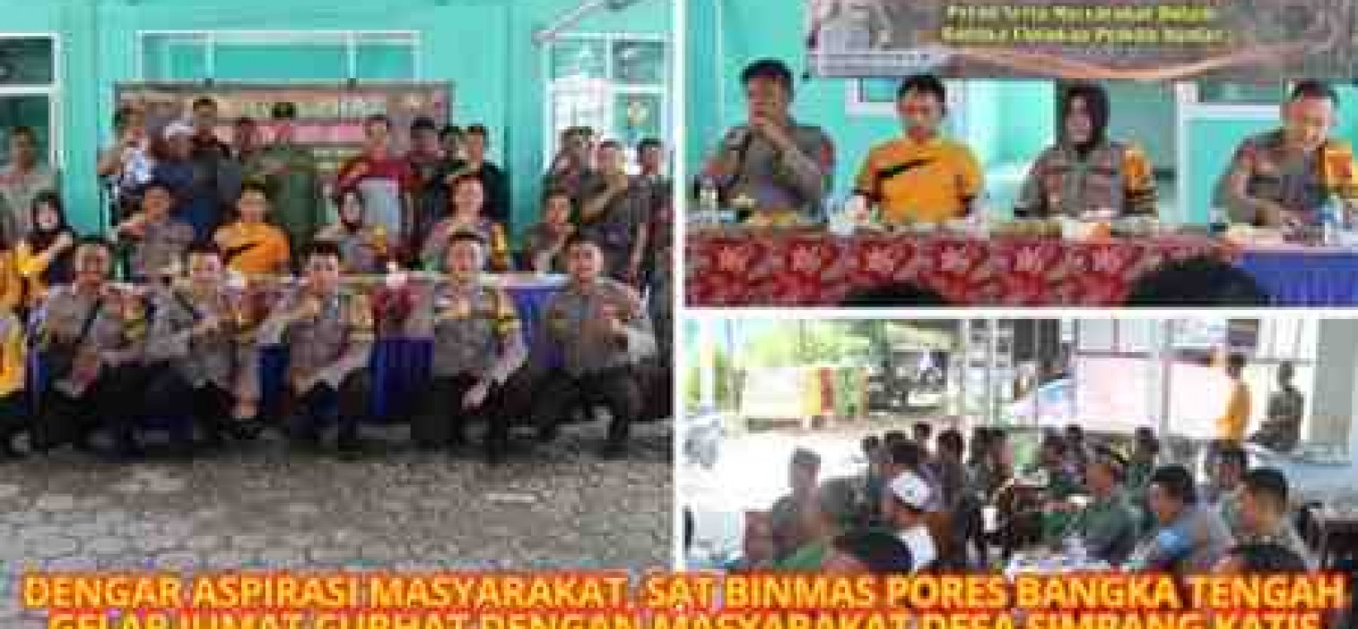 Dengar Aspirasi masyarakat, Sat Binmas Pores Bangka Tengah Gelar Jumat Curhat dengan masyarakat desa simpang katis