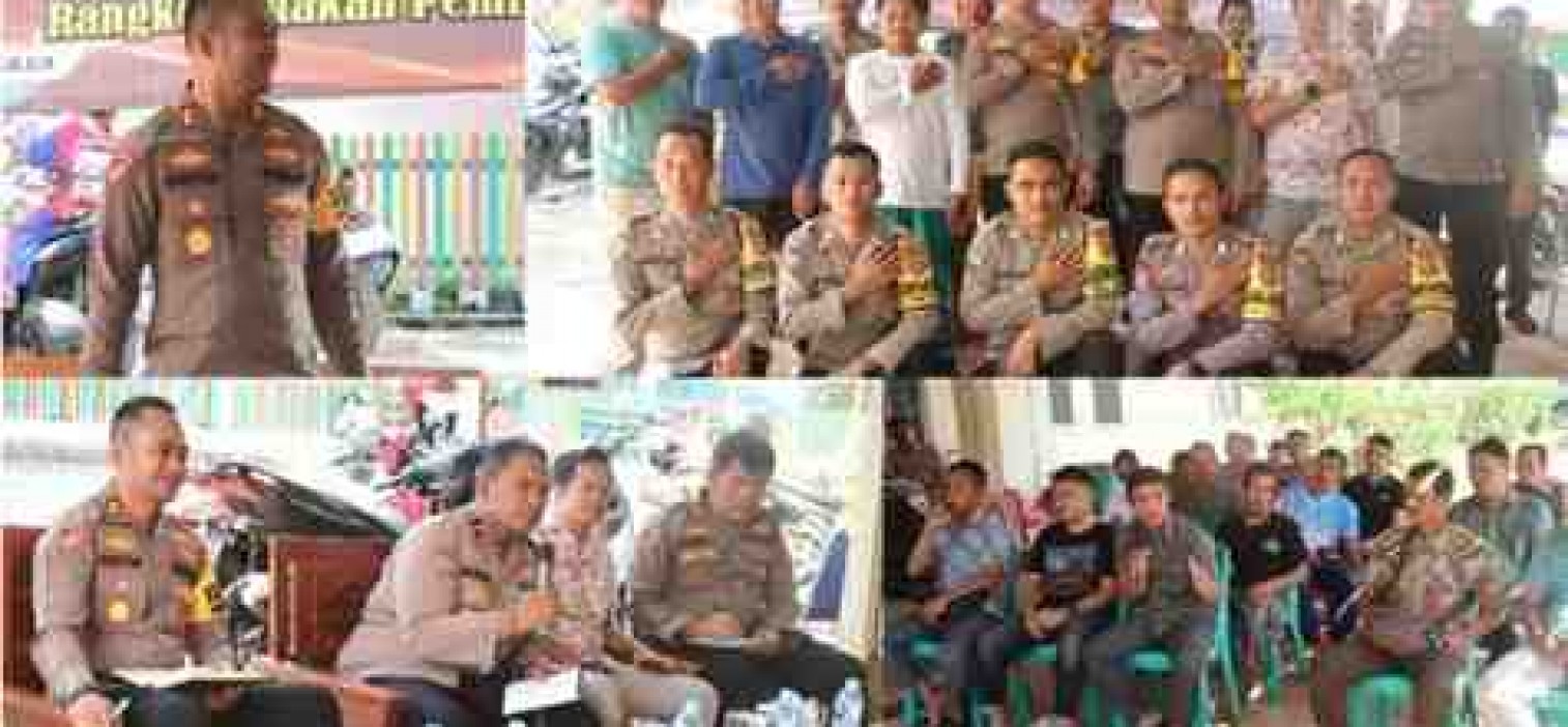Kapolres Bangka Tengah ajak Masyarakat Desa Jelutung Ciptakan Pelimu Damai pada Jumat Curhat.