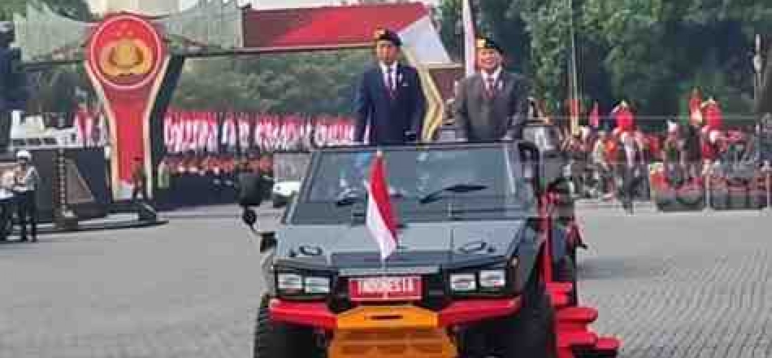 Jokowi-Prabowo Hadiri Apel Pengamanan Pengambilan Sumpah Presiden-Wapres