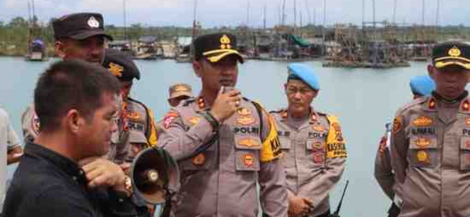 LANGKAH TEGAS! POLRES BANGKA TENGAH TERTIBKAN PENAMBANG ILLEGAL TIMAH