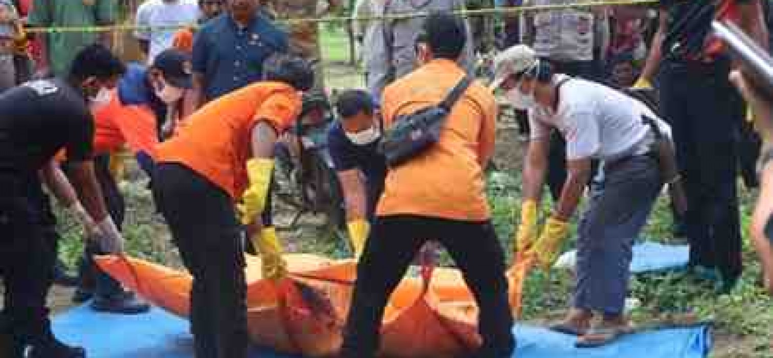 POLRES BANGKA TENGAH TERIMA LAPORAN PENEMUAN MAYAT PARUH BAYA DI DESA BELIMBING