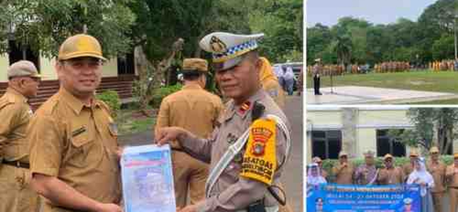 SATLANTAS POLRES BATENG BERIKAN HIMBAUAN OPERASI ZEBRA KEPADA PEGAWAI ASN KABUPATEN BANGKA TENGAH
