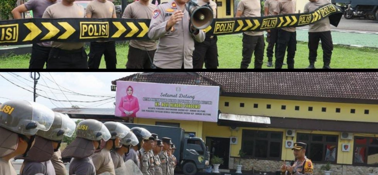 Latihan Kerangka Dalmas Polres Bangka Tengah Tingkatkan Kesiapan Pengendalian Massa