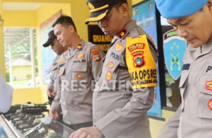 Polres Bangka Tengah Gelar Operasi Gaktiblin: Fokus pada Pengecekan Senjata Api Dinas