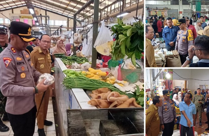 Pantau Harga Bahan Pokok Jelang Nataru, Kapolres Bangka Tengah Bersama Forkopimda Pastikan Stabilitas Harga di Pasar Modern Koba