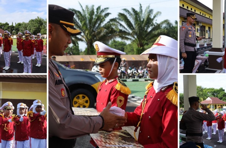 Sat Lantas Polres Bangka Tengah Beri Penghargaan untuk Polisi Cilik Segantara