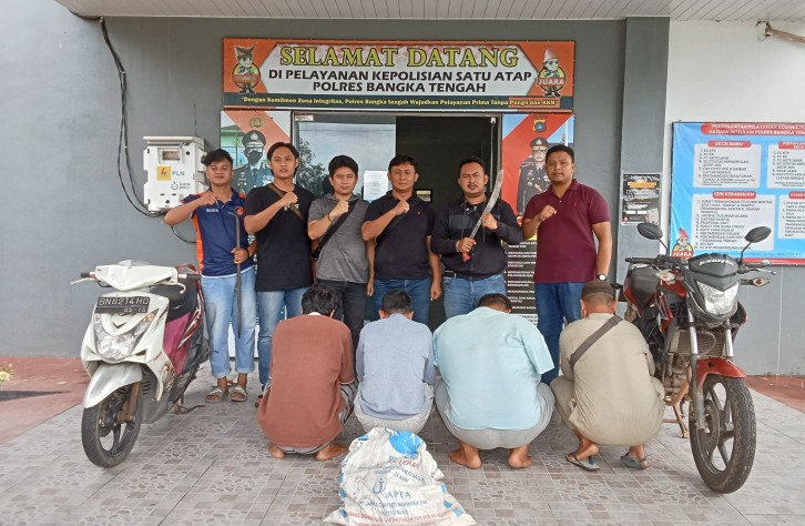 Polres Bangka Tengah Berhasil Amankan Pelaku Pencurian dengan Kekerasan di Desa Terentang