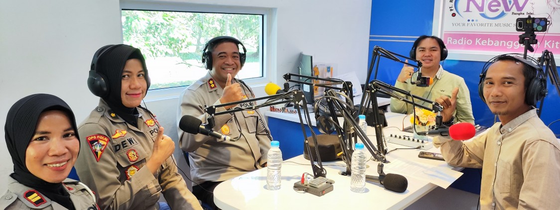 Kapolres Bangka Tengah Jadi Narasumber di 931 FM New Radio Koba, Kenalkan Diri dan Sampaikan Pesan Kamtibmas